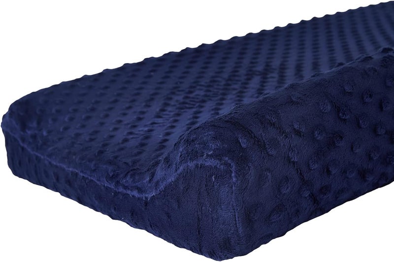 DONOMILO Changing Pad Cover Super Soft Dots Skin-Friendly Breathable Wipeable Changing Table Sheets for Baby Boy and Baby Girl (Estate Blue) - Image 5